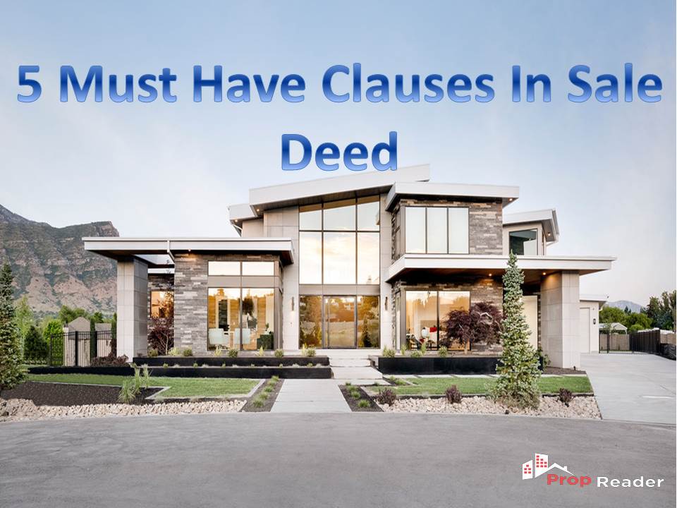 5 Must have clauses in sale deed